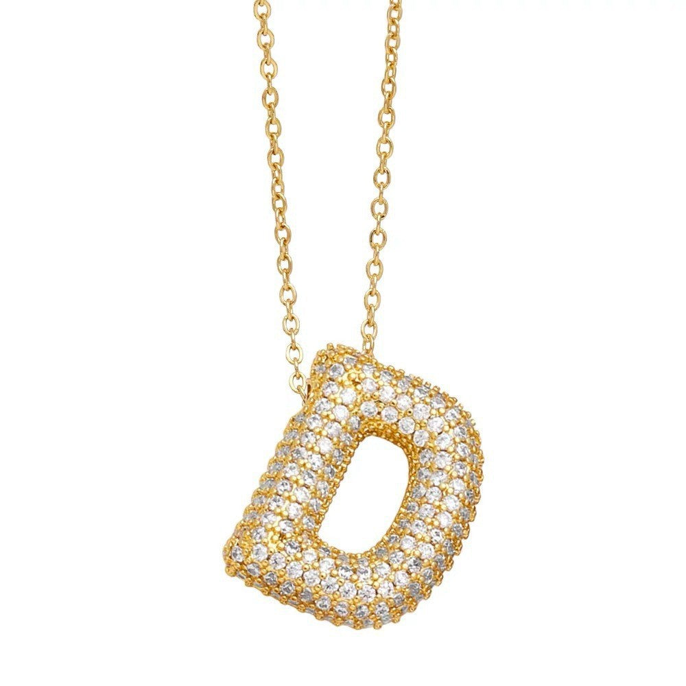 Bubble Balloon Letter English Female Graceful Pendants