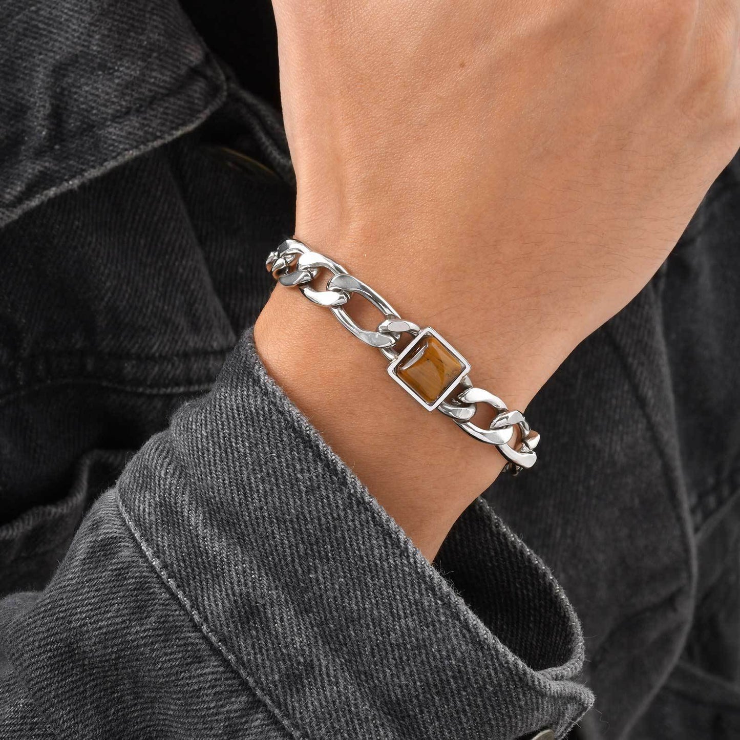 Men's Steel Hip Hop Fashion Three To Bracelets