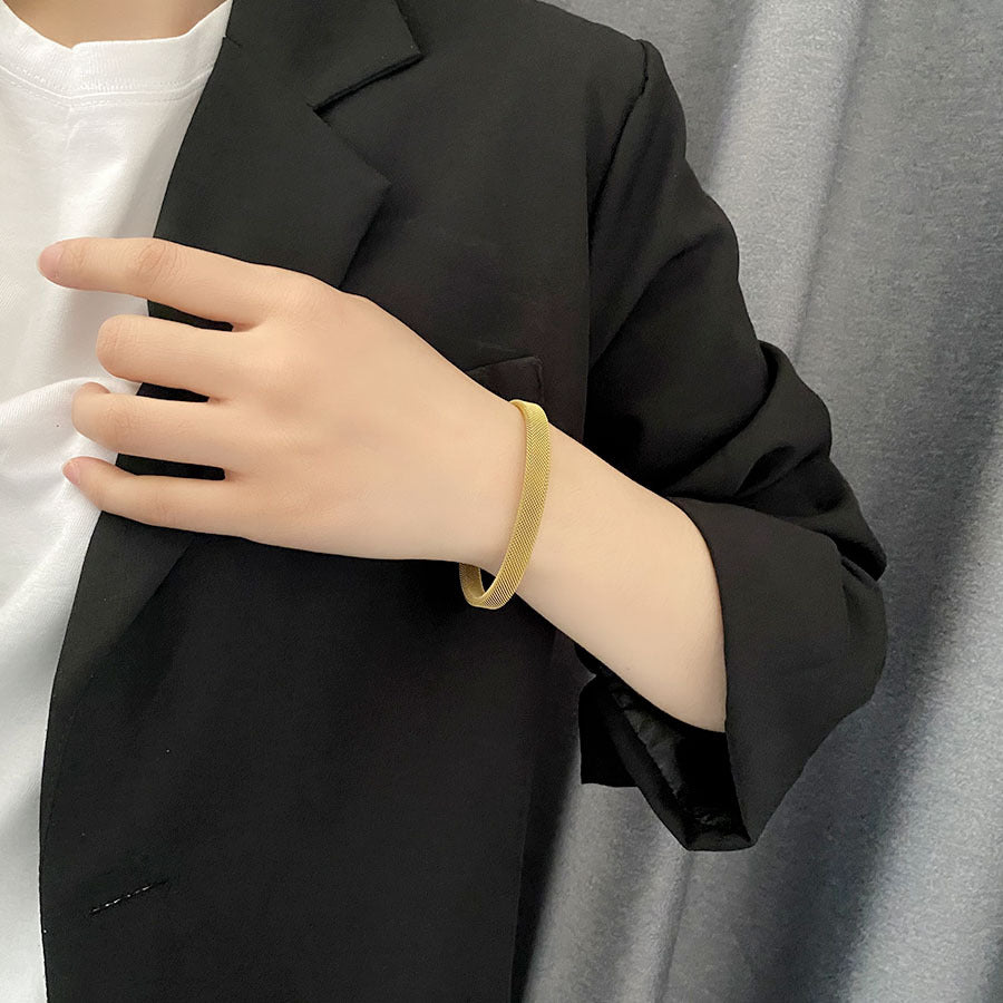 Women's Versatile Niche Titanium Steel No Fading Light Bracelet