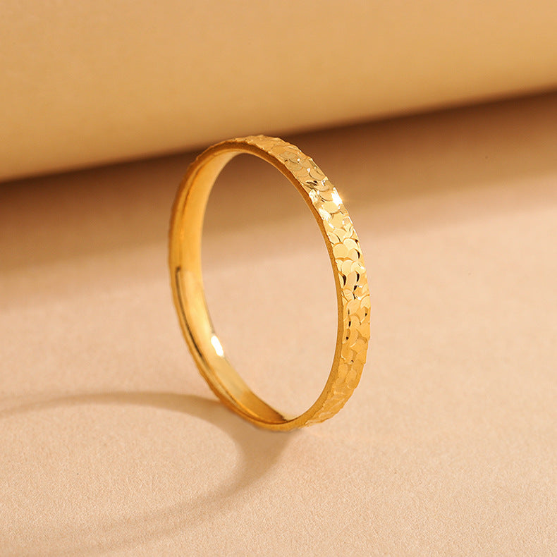 Ice Minority Fashion Flash Personality Vacuum Electroplating Not Easy Rings