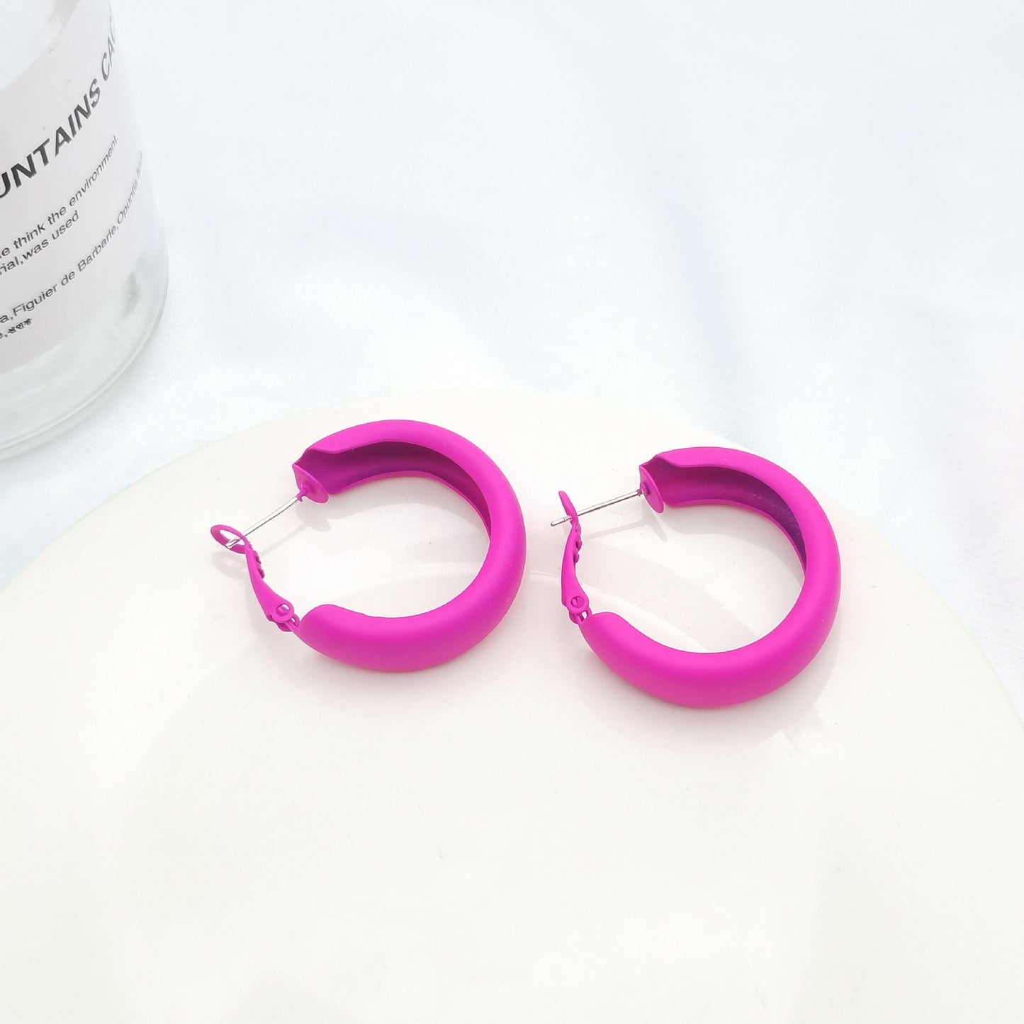 Color Circle Personality Shaped Trendy Cute Colorful Sweet Graceful Fashionable Stud Earrings