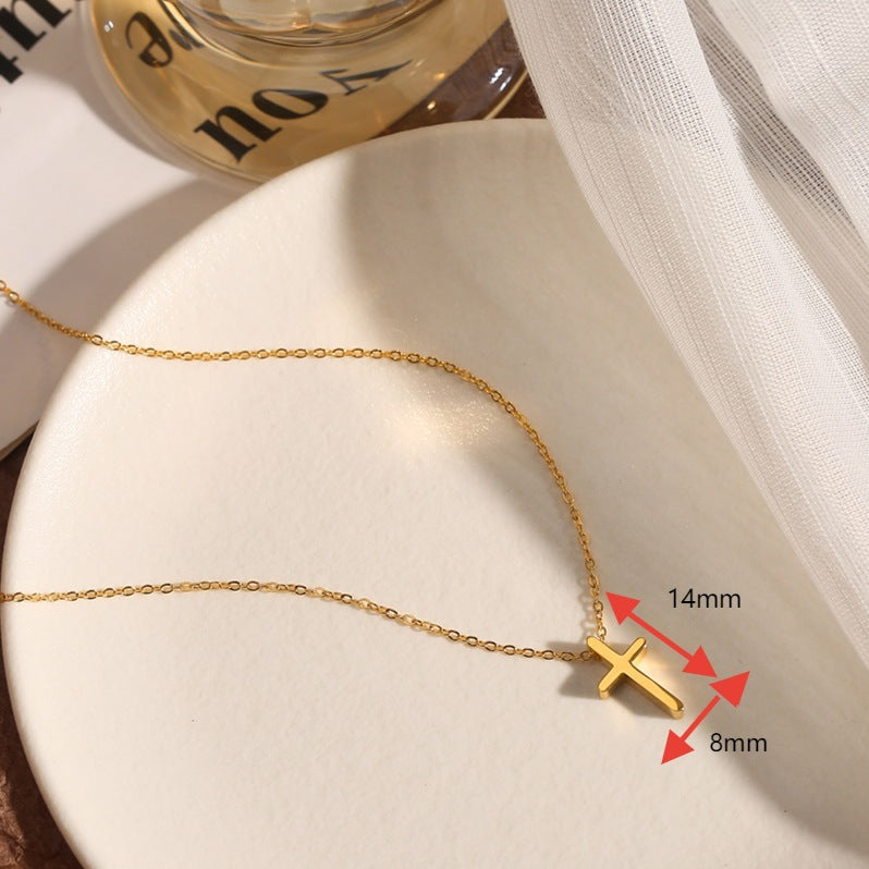 Titanium Steel Cross Fashion Simple Niche High-grade Necklace