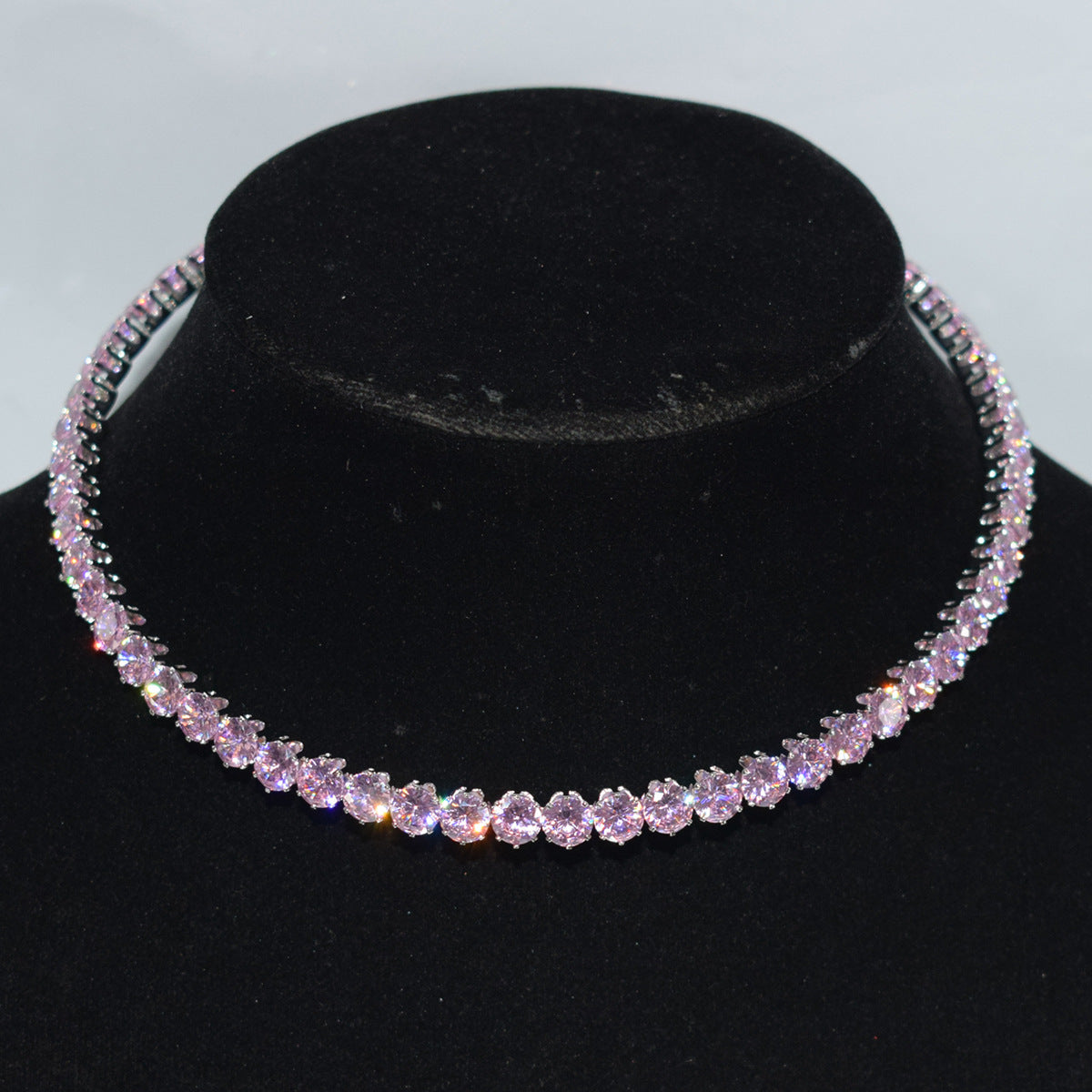 Women's Luxury Zircon Collar Ear Three-piece Horse Eye Fashion Jewelry Set