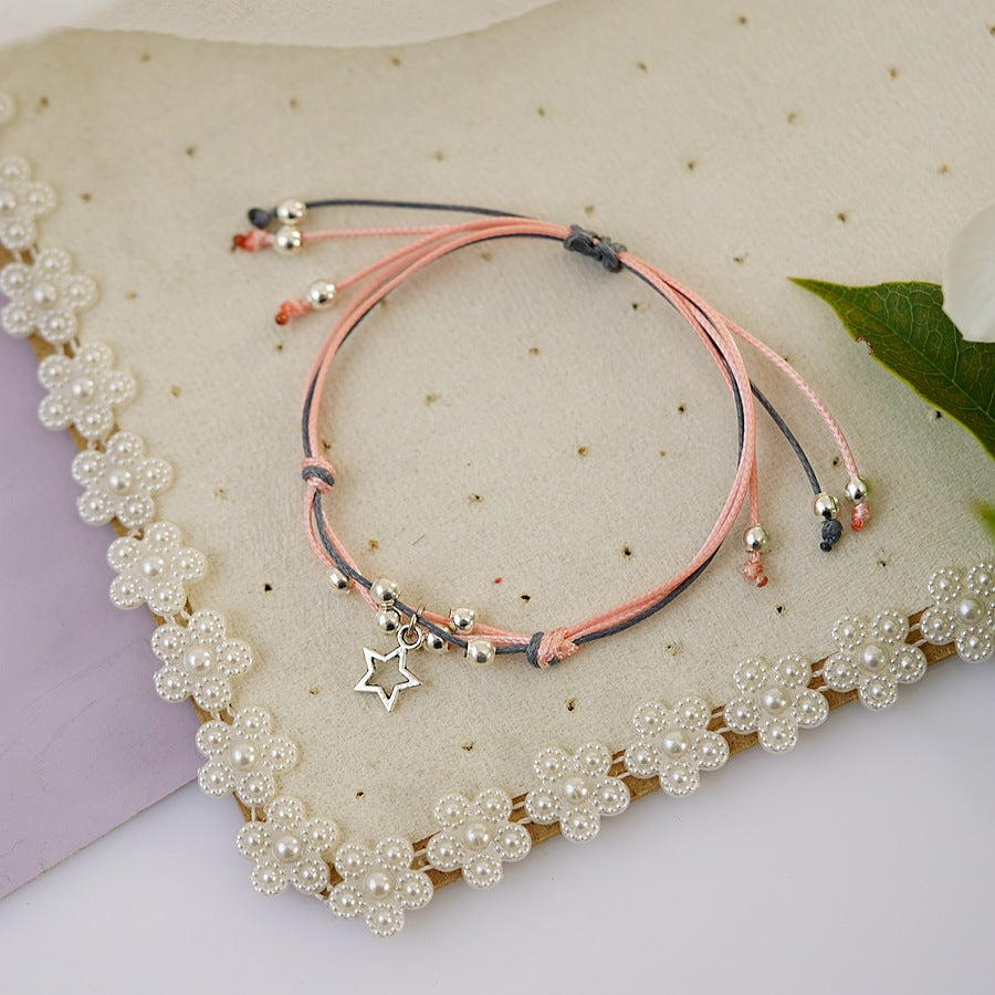 Bracelets d'apprentissage pour couples de copines avec perles en céramique