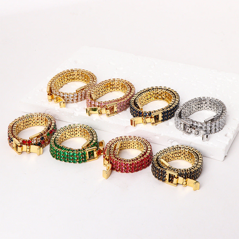 Women's Fashion Hand Accessories Three Rows Claw Bracelets