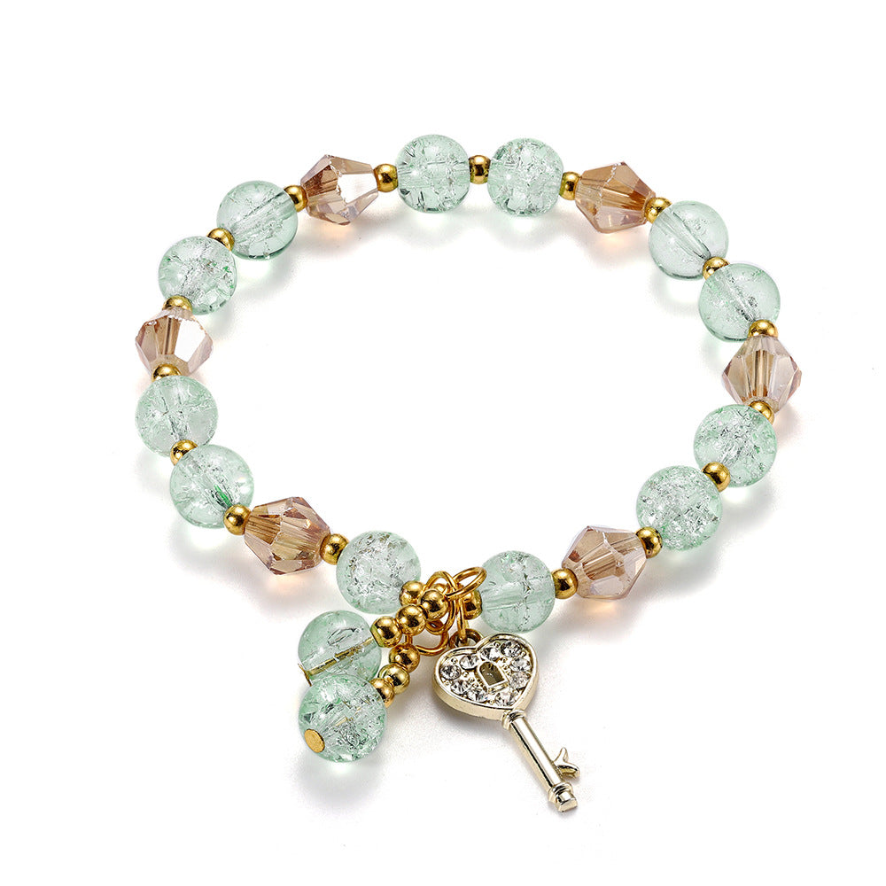 Heiße Blumen-Handgelenk-Schnur-Kristall-Rosen-Armbänder