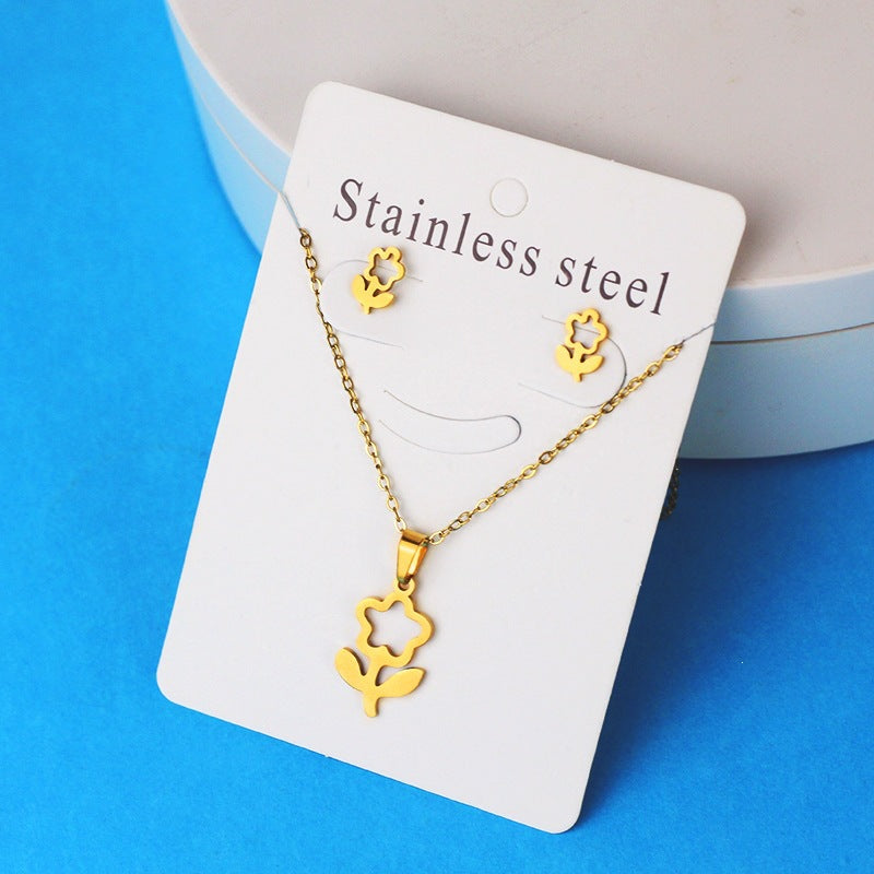 Butterfly Unicorn Sweet Personality Simple Stainless Steel Necklaces