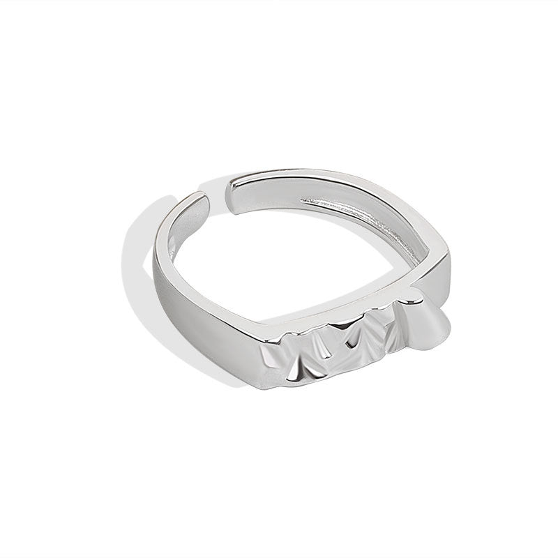 Korean Style Irregular Convex Minimalist Design Open Rings