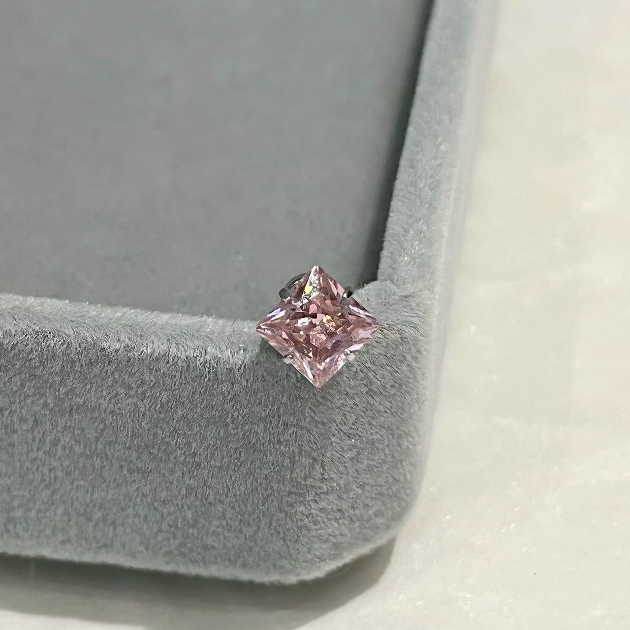 Color Small Rock Candy Sweet Square Rings