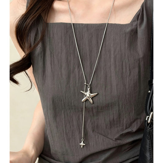 Women's Metal Light Luxury High-grade Long Pull-out Stars Tassel Pendants
