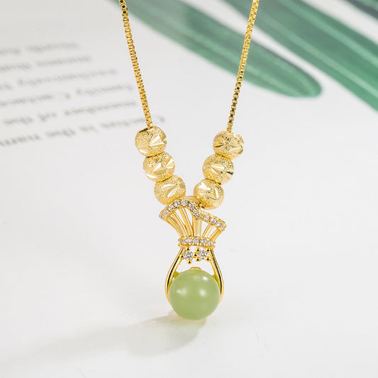 Purse Female Affordable Luxury Fashion Temperament Pomegranate Green Necklaces