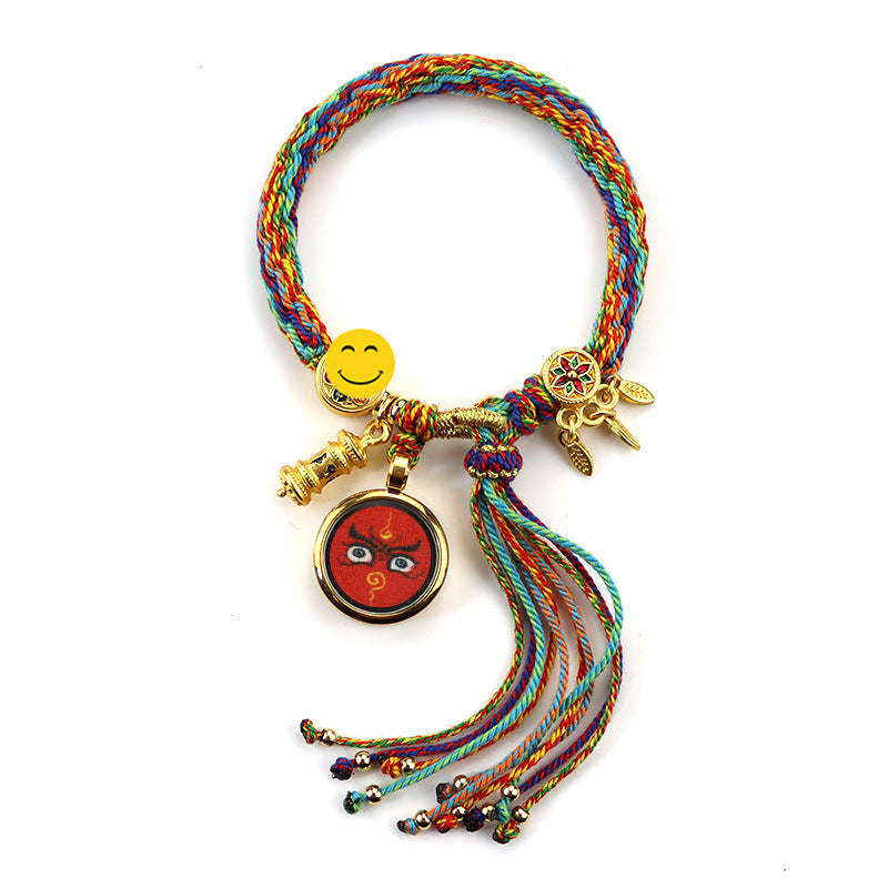 Buddha Colorful Style Reincarnation God Wealth Carrying Strap Bracelets