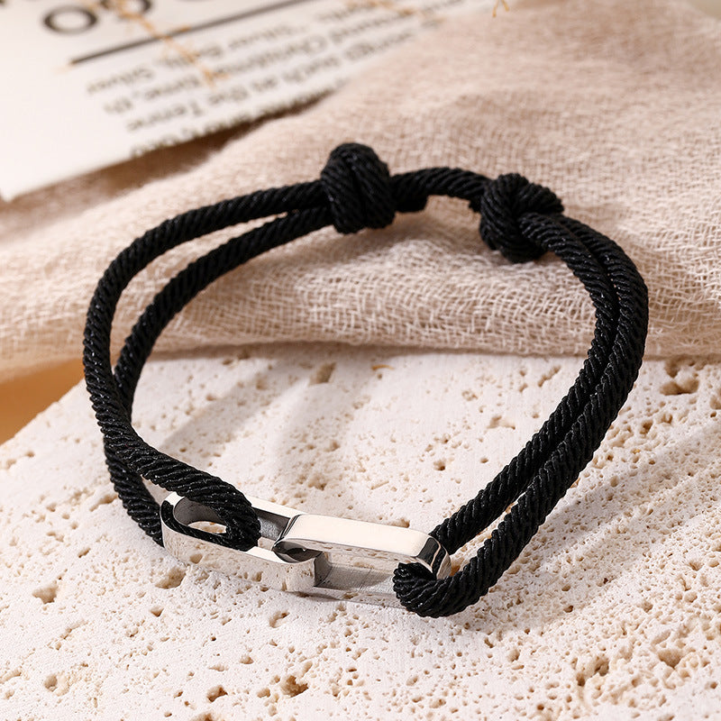 Vachette Clasp Adjustable Stainless Carrying Strap Bracelets