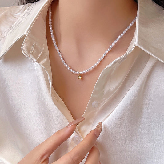 Minority Graceful Small Beads Simple High Sense Clavicle Necklace
