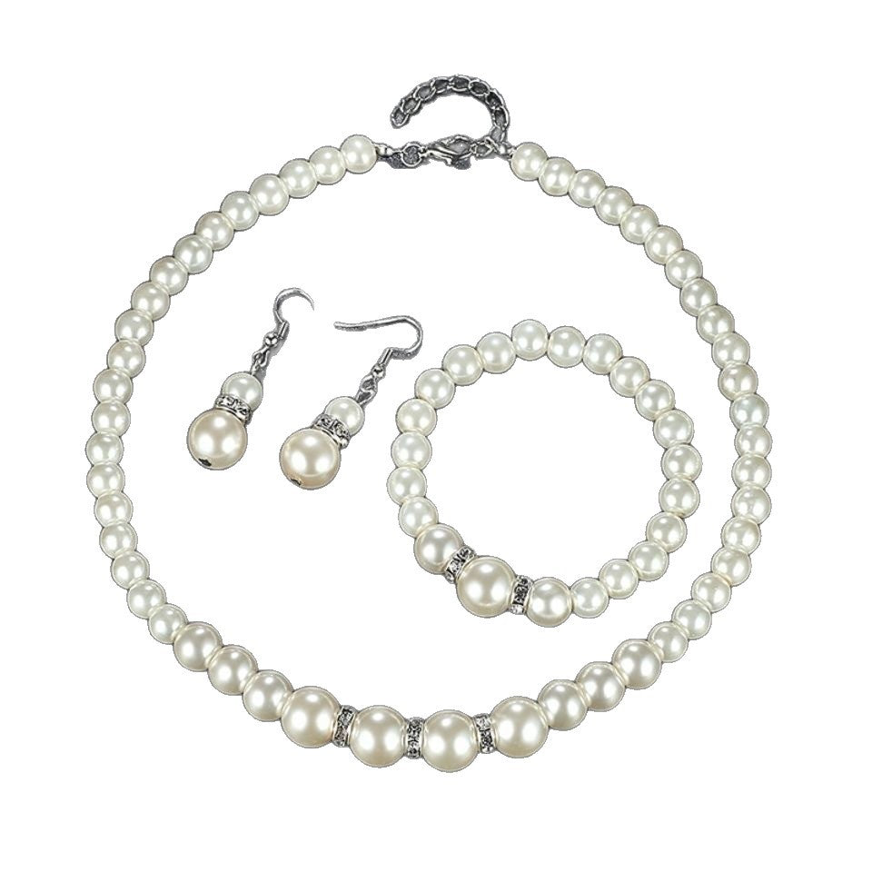 Bride Beautiful Wedding To Give Mom Three-piece Necklaces