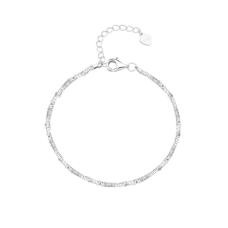 Women's Sterling Sier Broken Light Luxury Design Small Pieces Bracelet
