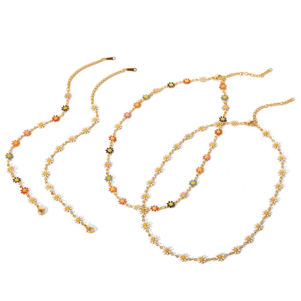 Little Daisy Chain Stainless Steel Fashionable Creative Bracelets