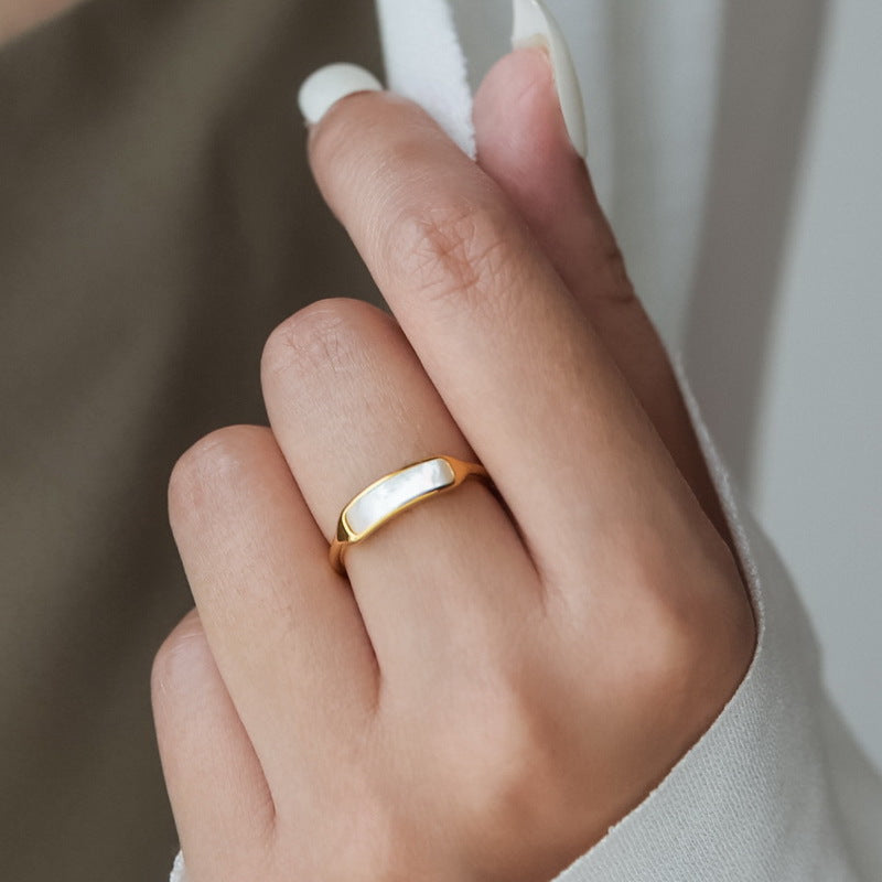 Simple Golden Shell Female Index Finger Fashion Personality Rings