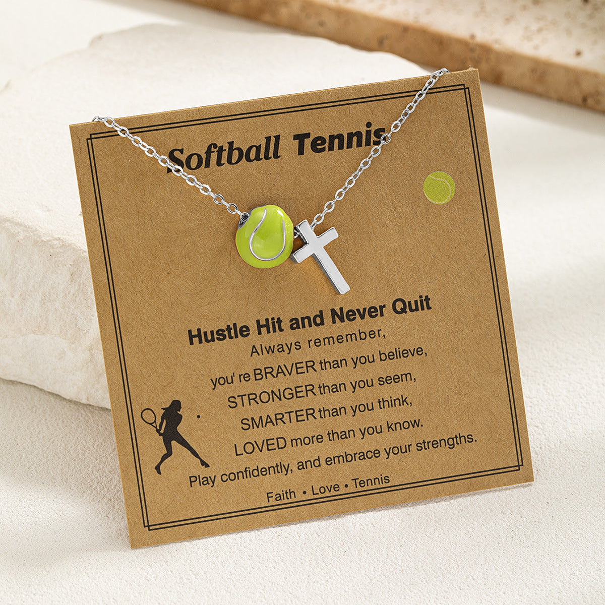 Sports Style Card Alloy Love Cross Basketball Necklaces