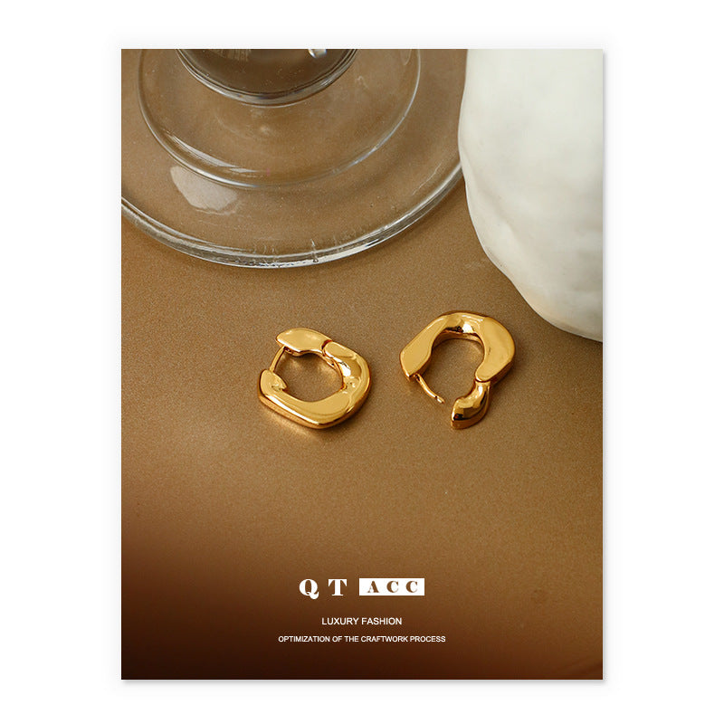 Women's Brass Gold Plated Basic Style Commute Minimalist Ear Buckle