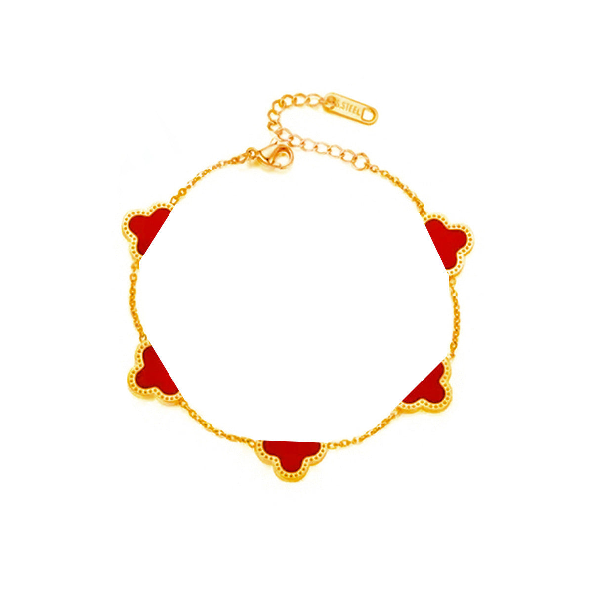 Steel Clover Female Affordable Luxury Fashion Sense Network Bracelet