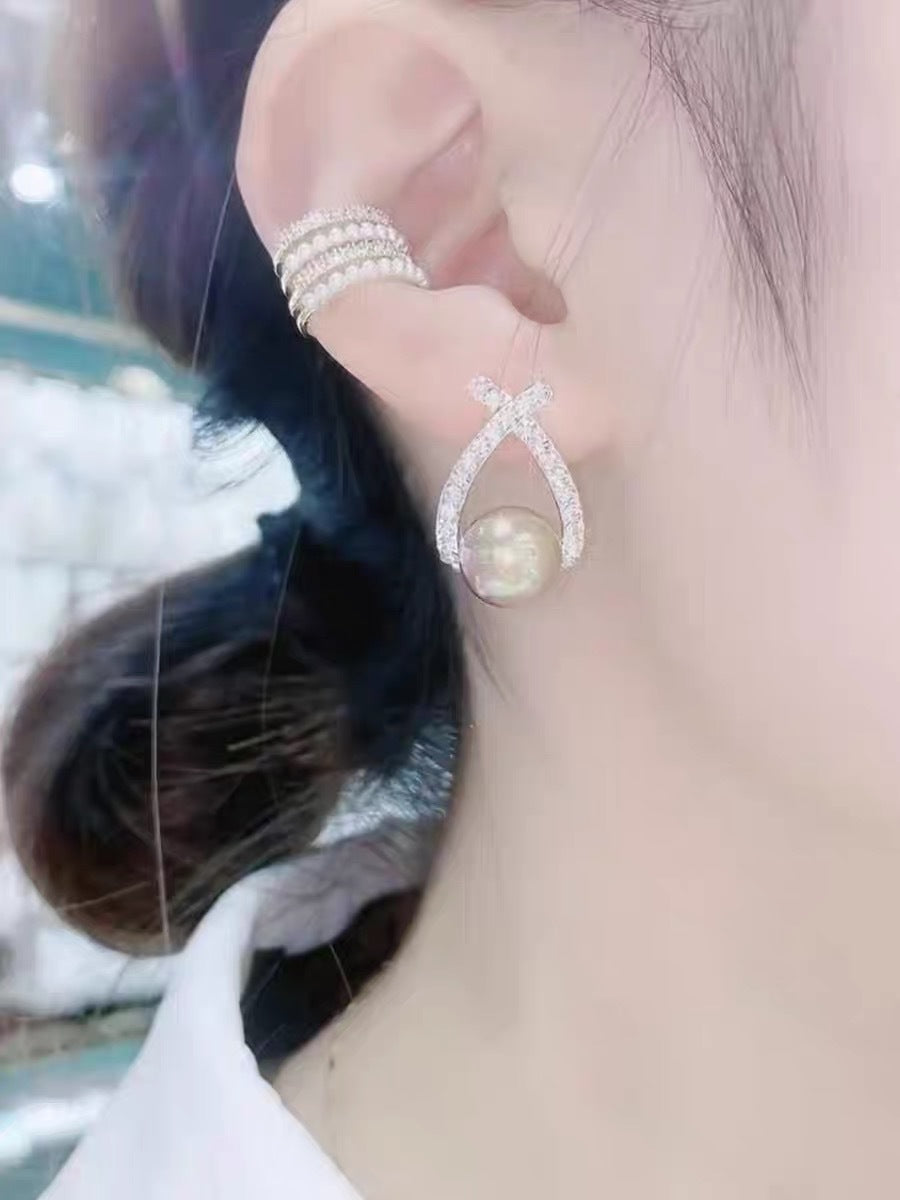 Boucles d'oreilles lumineuses en perles pour femmes, tendance, personnalisées, Design de niche