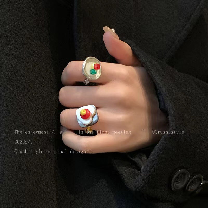 Luxury Minority Design Index Finger Cold Wind Elastic Ring