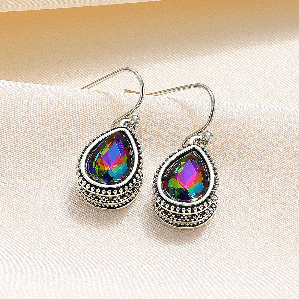 Women's Drop Ethnic Style Creative Design Crystal Earrings