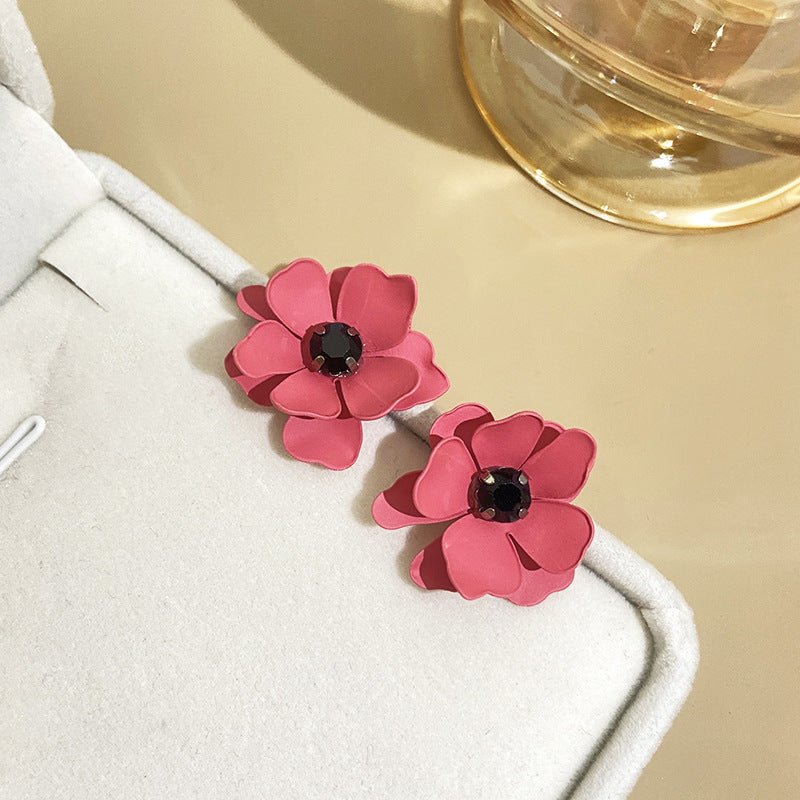 Boucles d'oreilles à fleurs pour femmes, Style coréen, mode rétro, élégance