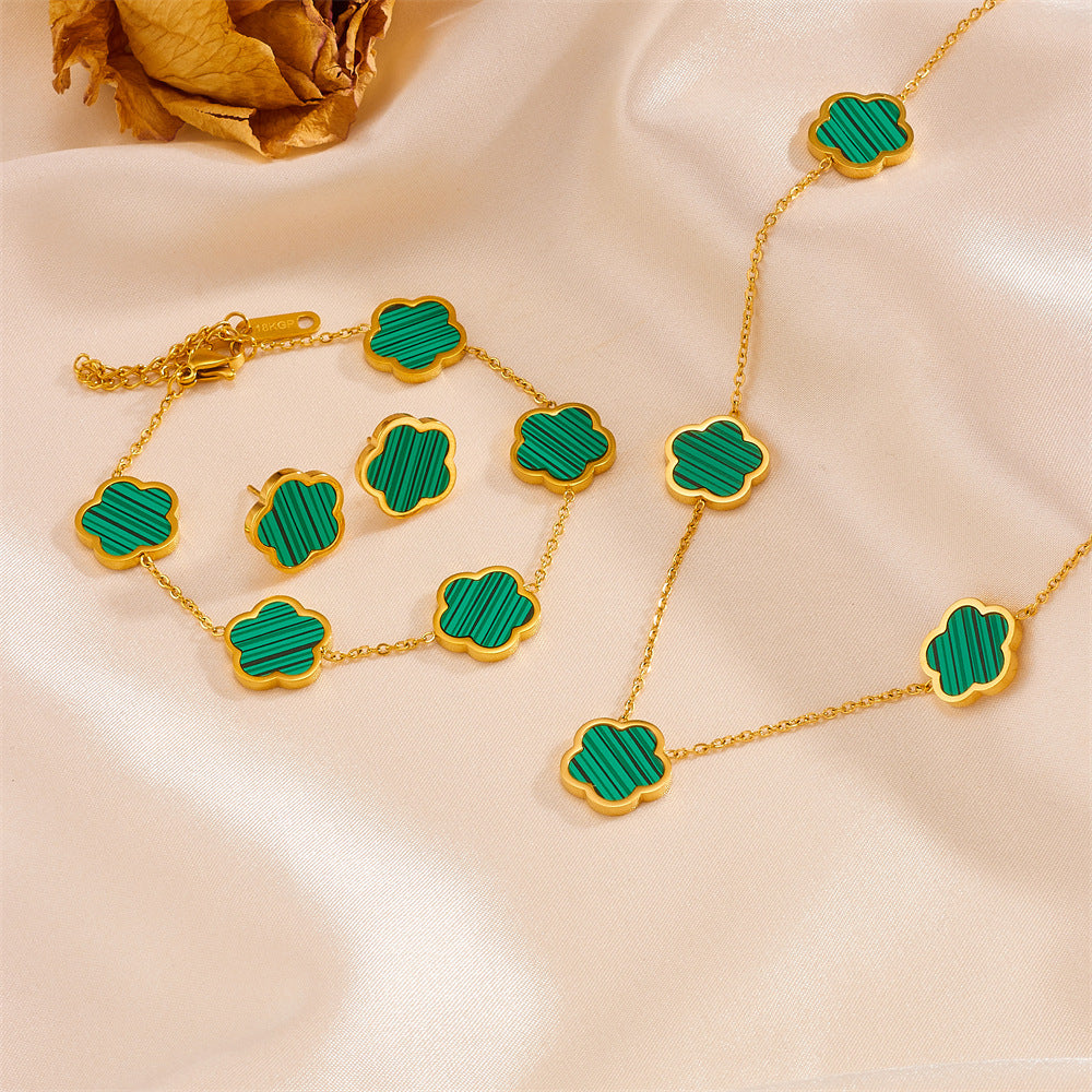 Women's Stainless Steel Plant Fritillary For Jewelry Set