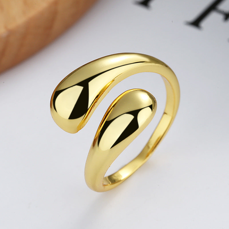 Women's Water Drop Design Cold Style Simple Rings