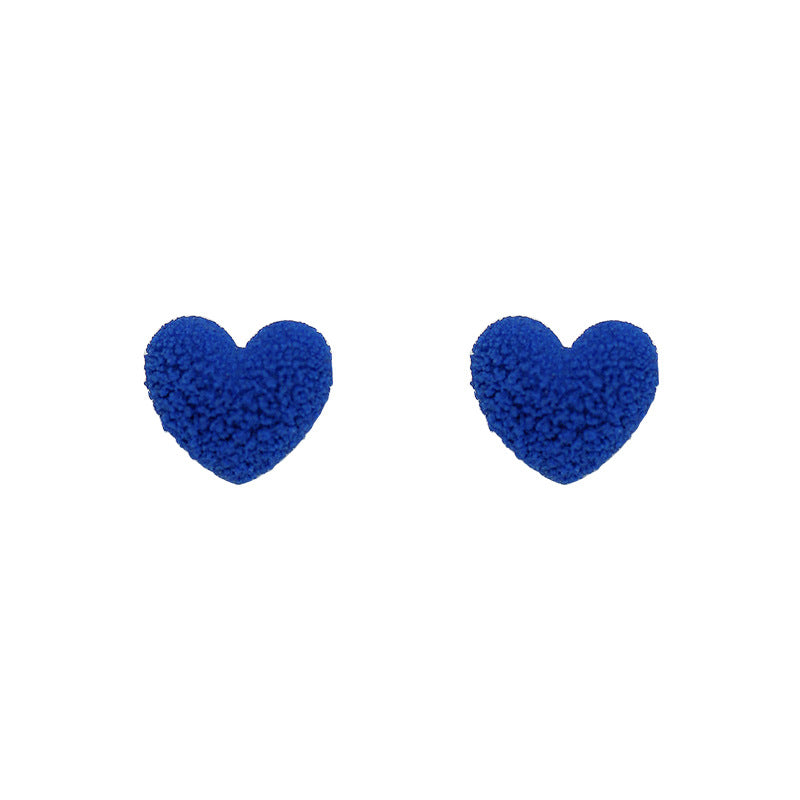 Klein Blue Ear Niche Loving Heart In Sterling Ohrringe