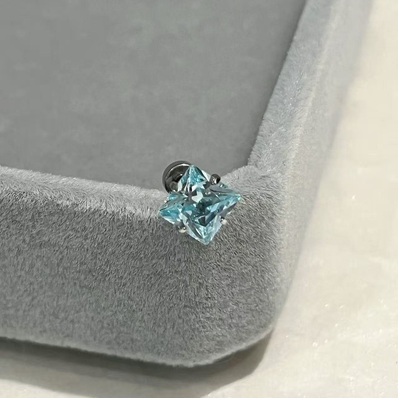 Color Small Rock Candy Sweet Square Rings