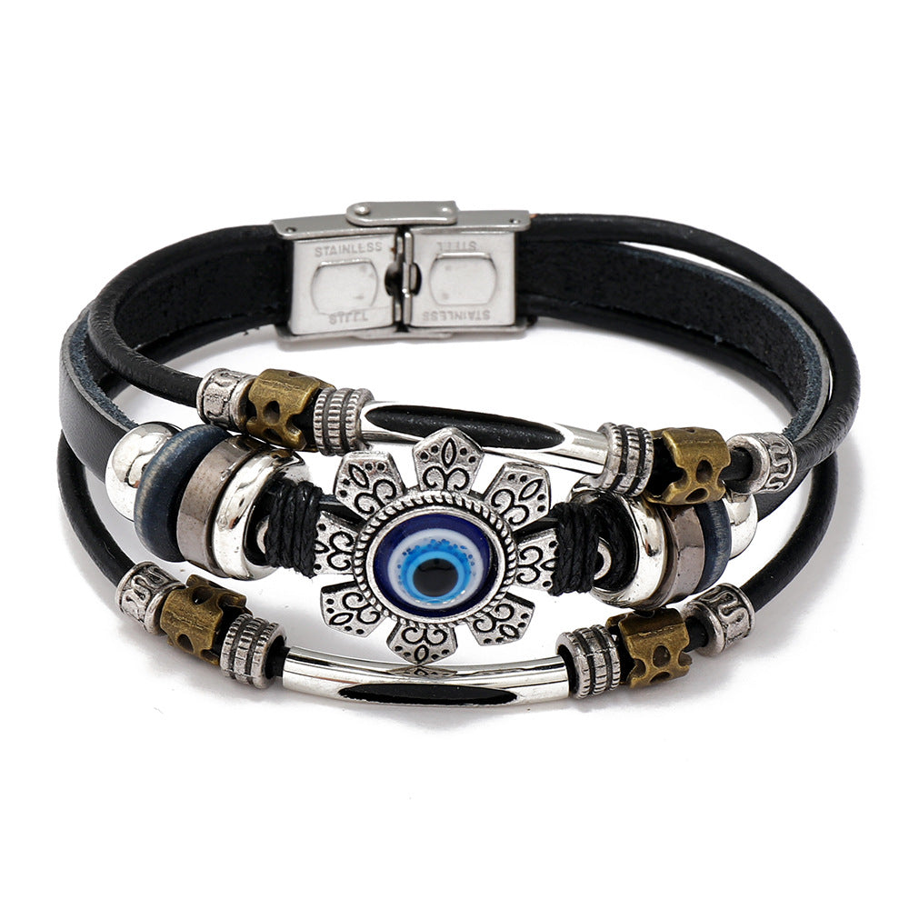 Men's Eyes Alloy Accessories Stainless Steel Buckle Devil's Eye Bracelets