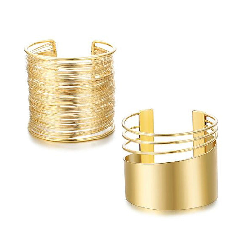 Metal Armband Glossy Exaggerated Collar Neck Bracelet
