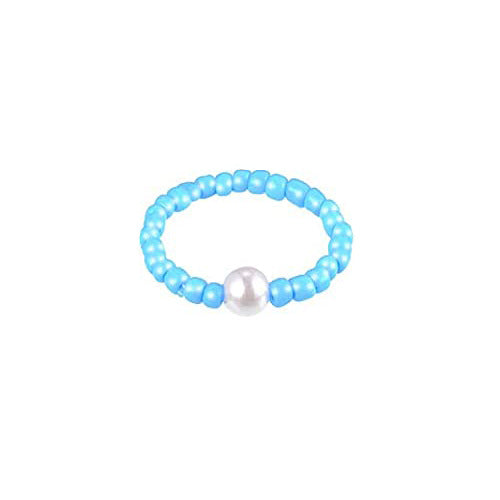 Bead Flower Colorful Woven Small Index Finger Female Rings