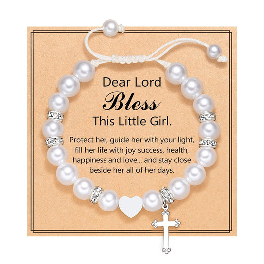 Imitation Pearl Love Woven Little Easter Bracelet