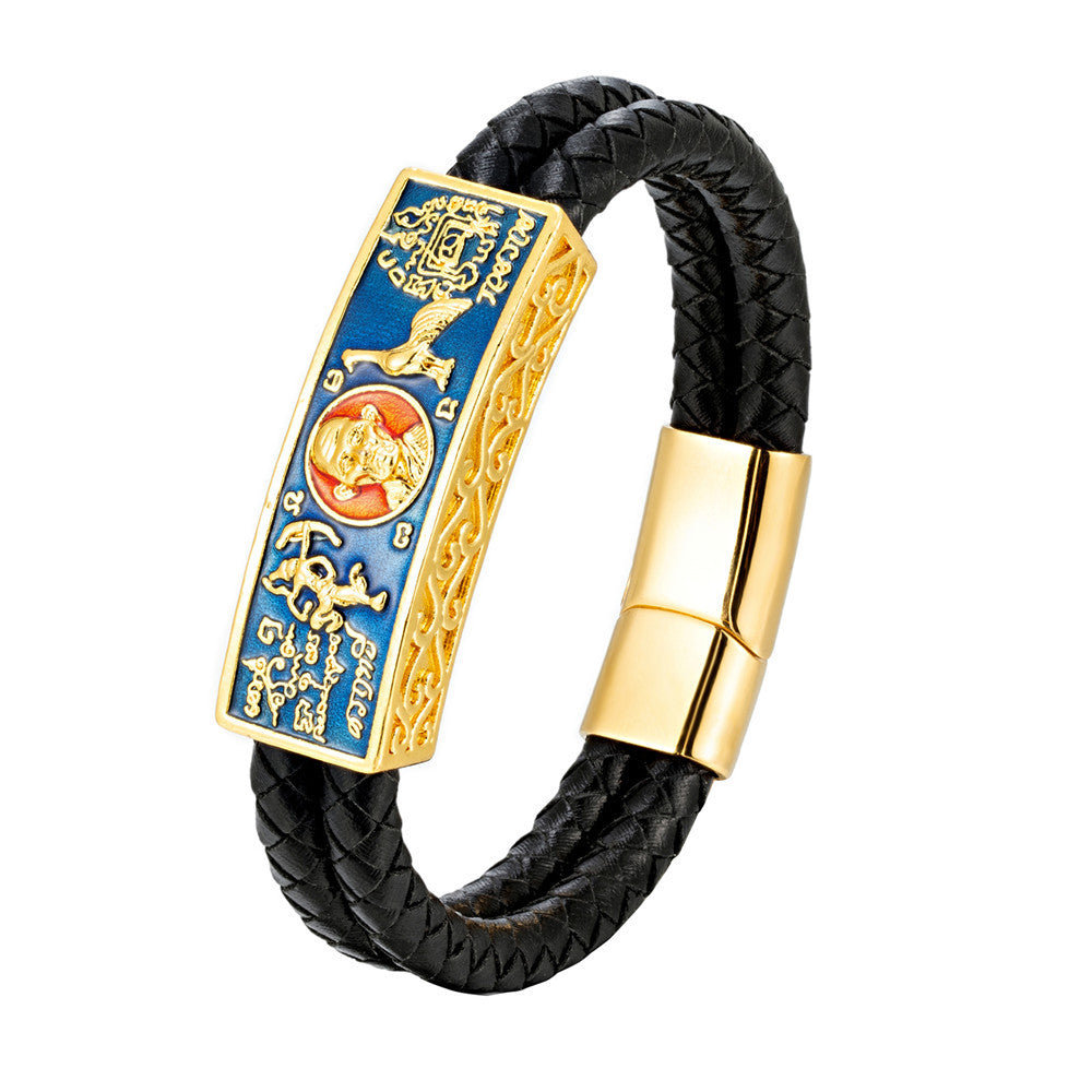 Amulettes thaïlandaises pour femmes et hommes, bracelets et bracelets religieux en acier inoxydable