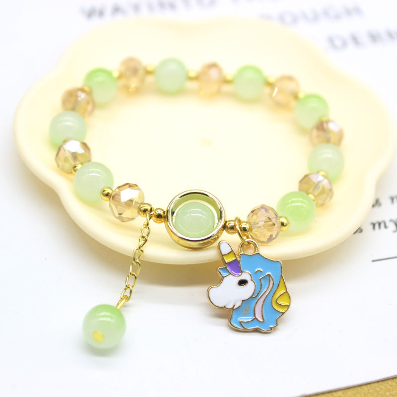 Ice Crystal Cartoon Jade Dog Clow Bracelets