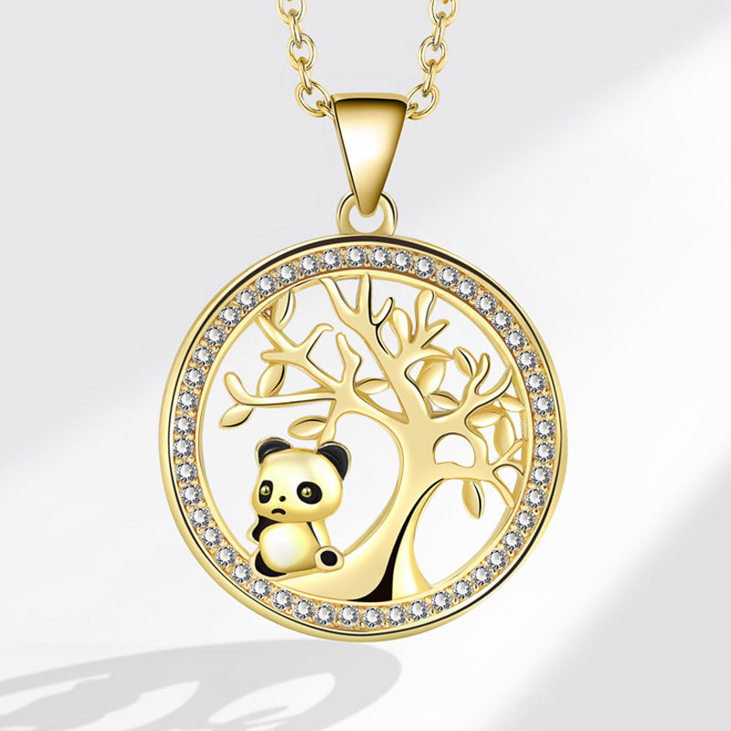 Women's Treasure Panda Tree Of Life Long Necklaces