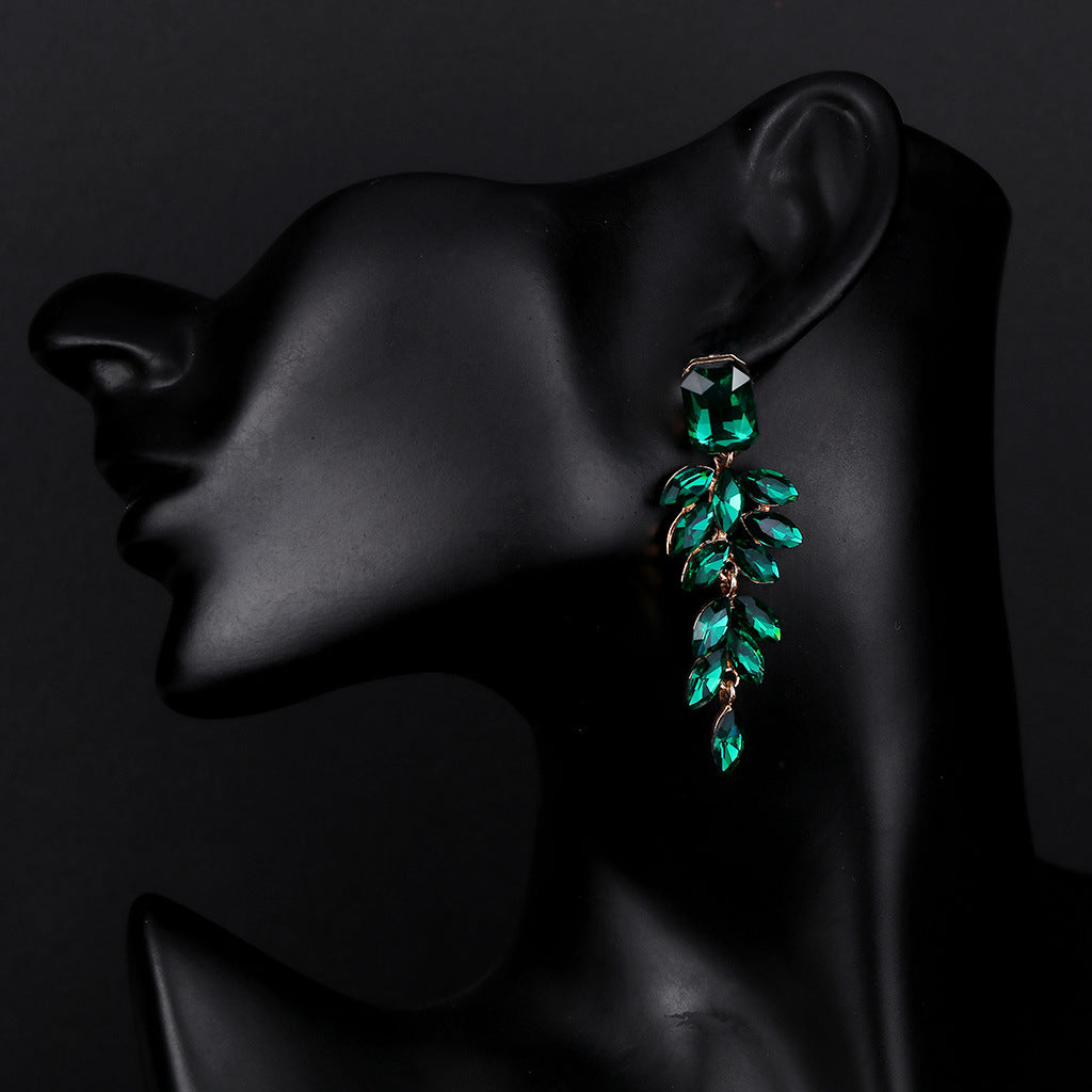 Boucles d'oreilles de banquet de mariage de mode de goutte d'eau de gland