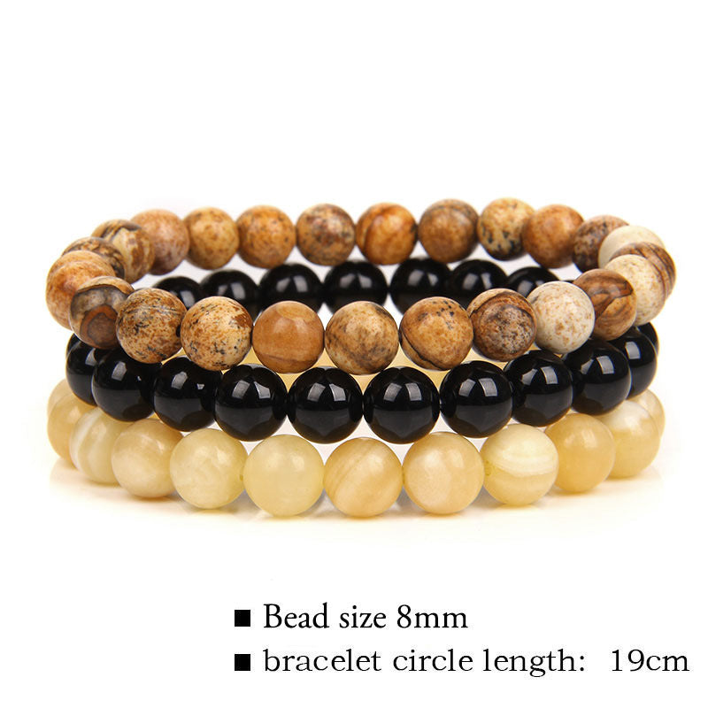 Women's & Men's & Fashion Ornament Natural Stone Bead Bracelets