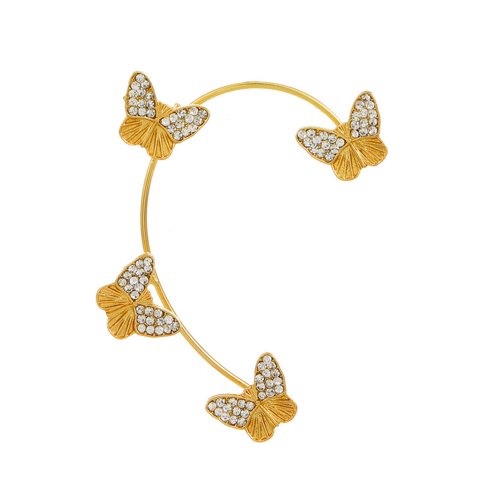 Women's Fairy Mori Style Diamond Butterfly Fashion Ear Clip
