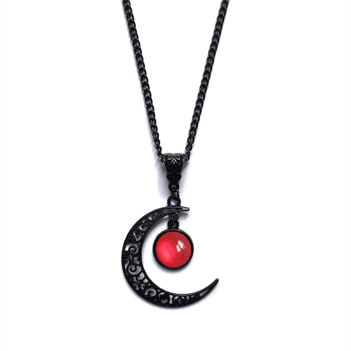 Unique Comfortable Punk Goth Moon Pendant Necklaces