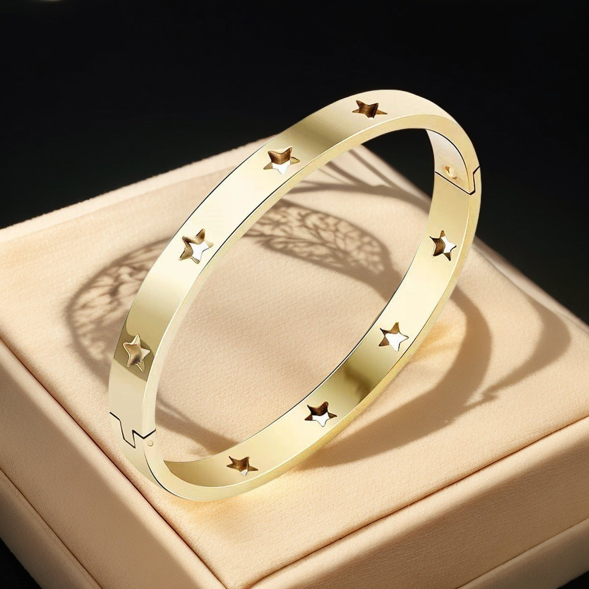 Steel Special Interest Light Luxury Bath Stainless Five-pointed Bracelet