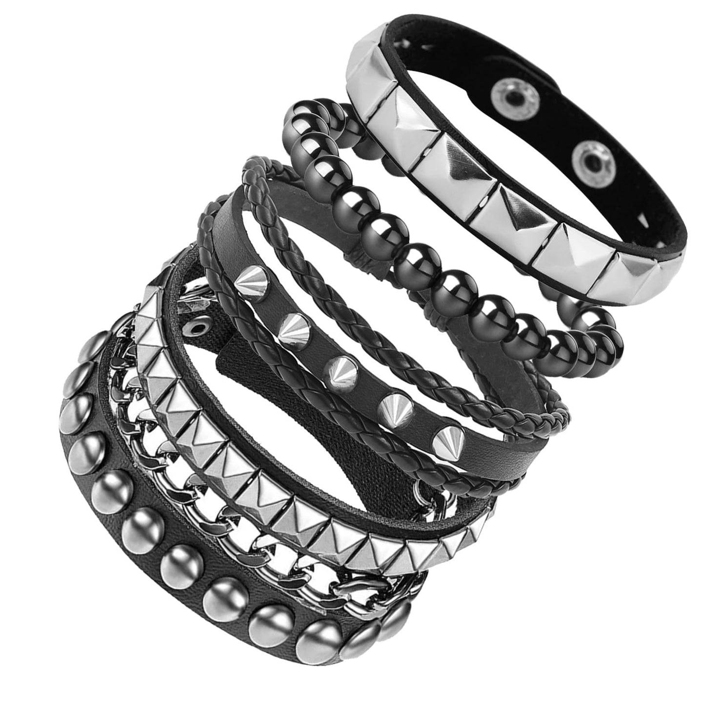 Men's Punk Chain Personality Hip Hop Rivet Bracelets