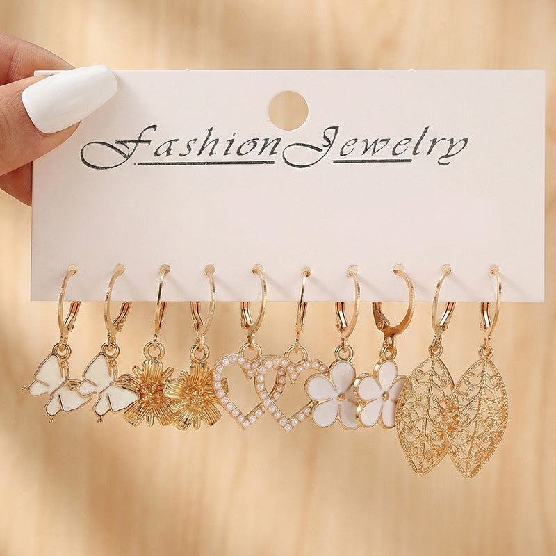 Butterfly Love Design Cute Geometric Creative Modeling Earrings