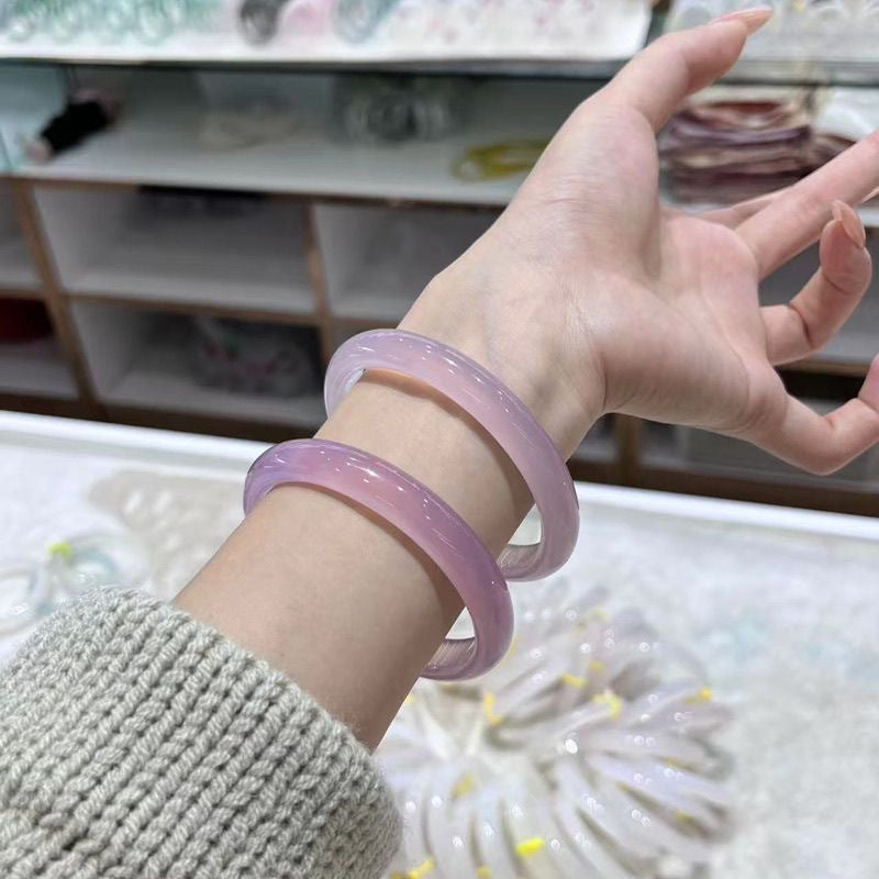 Women's High Ice Taro Transparent White Moonlight Bracelets