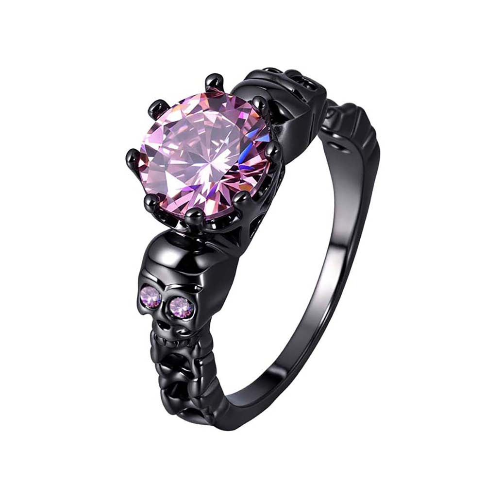 Female Retro Purple Zircon Fashion Creative Ghost Ring