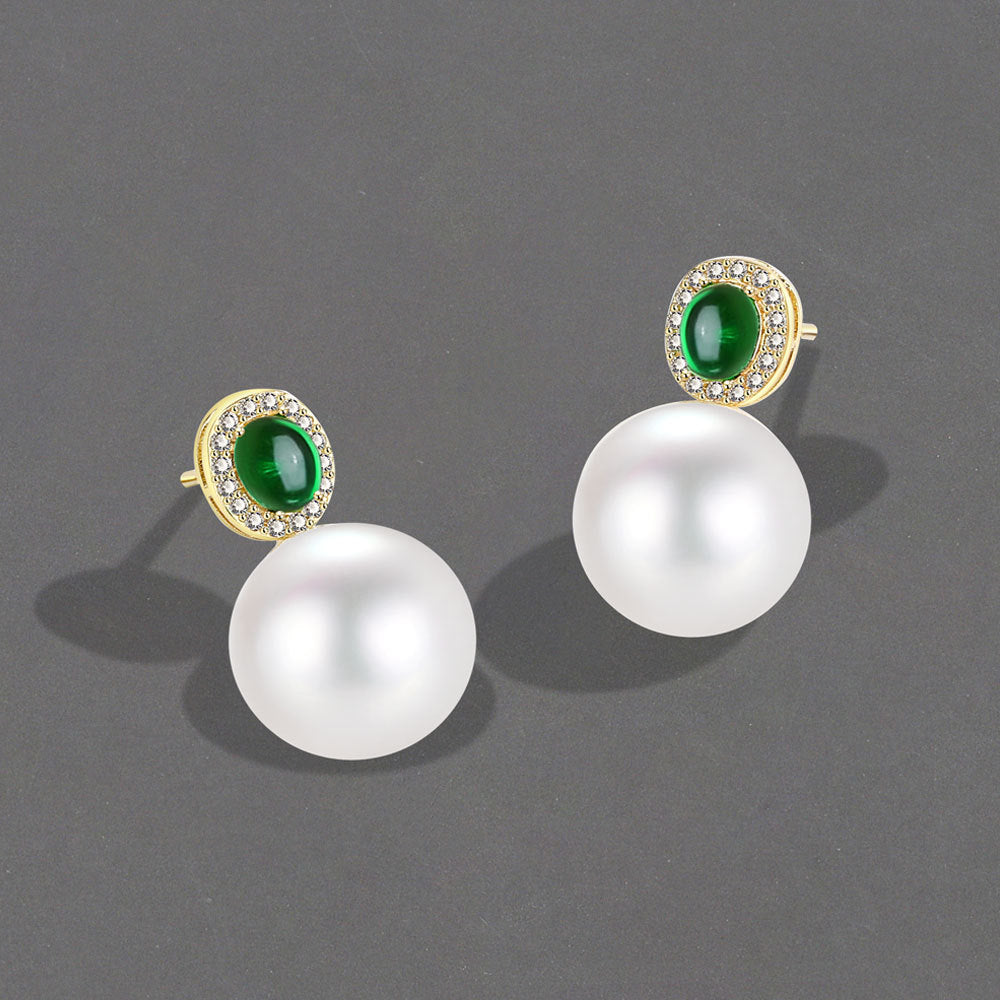 Women's Leisure Simple Pearl For Ear Zircon Earrings